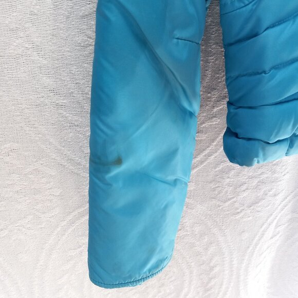 Vintage 80's Puffer Ski Jacket Turquoise HEAD Size S (T-377) - Picture 7 of 9